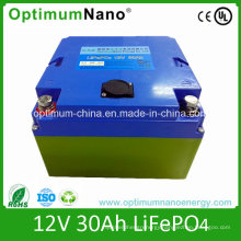 Rechargeable 12V Battery 12V 30ah LiFePO4 Battery for 400W Lawn Mower